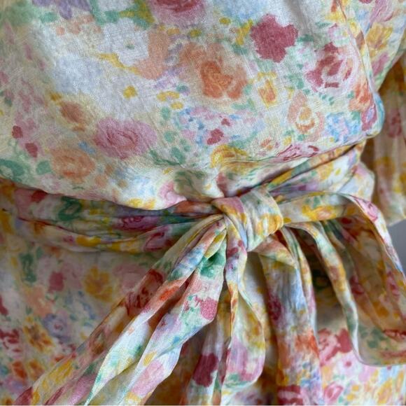 MINKPINK Elvire Floral Romantic Wrap Print Mini Dress Size X-Large - Picture 5 of 13